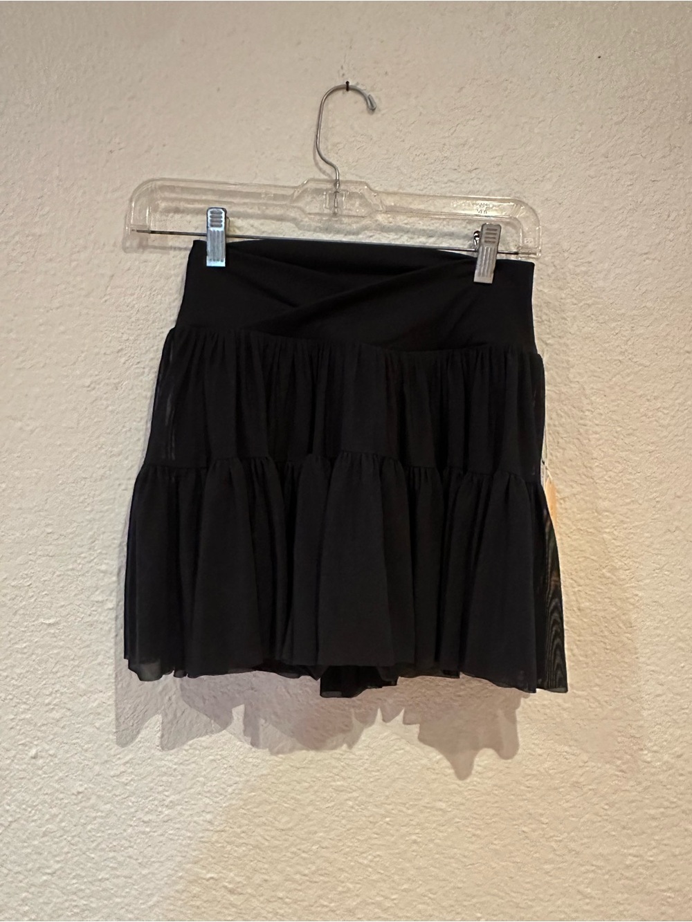 Black Tiered Mini Skort (XS)